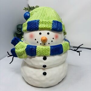 Scentsy‎ Cookie Jar Snowman Hostess Gift Retired Decor 11" New Boxed #G15